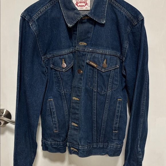 Vintage Alabama Band 1984 Tour Jacket Men's Size M Denim Jean Embroidered Logo - Picture 5 of 16